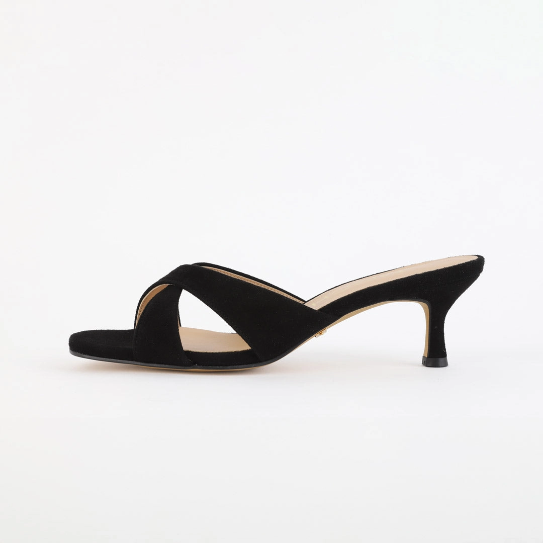 *UK size 2.5 - Anneka  - black suede, 5cm heels