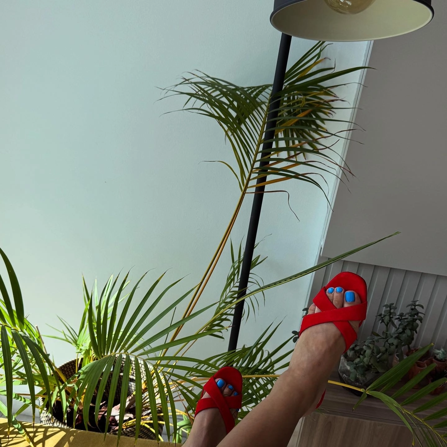 *UK size 2.5 - Anneka  - red suede, 5cm heels