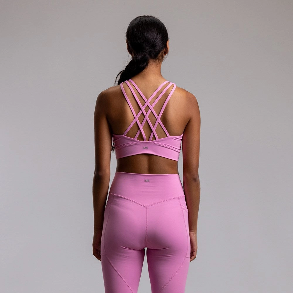 Velocity Sinuous Halter Neck Bra - Women's HAZE