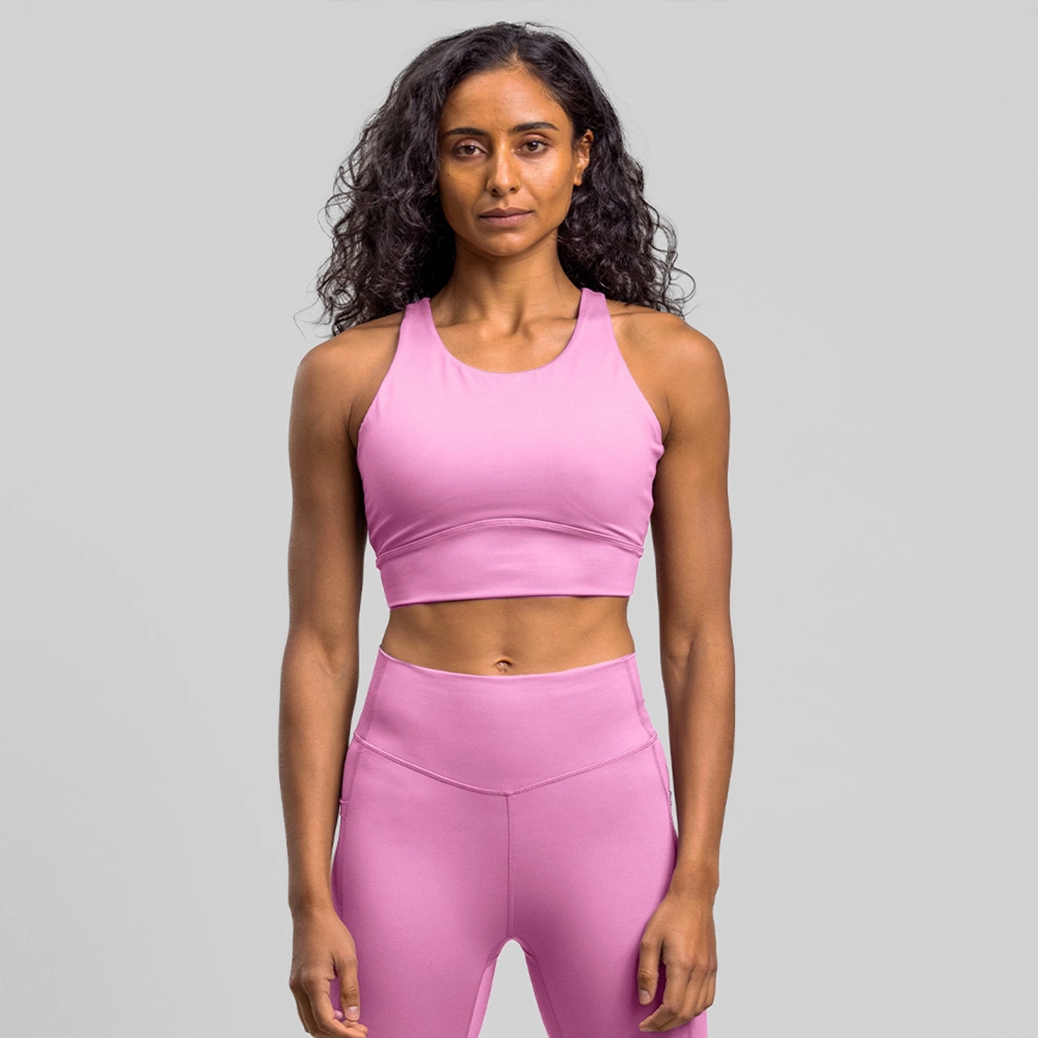 Velocity Sinuous Halter Neck Bra - Women's HAZE