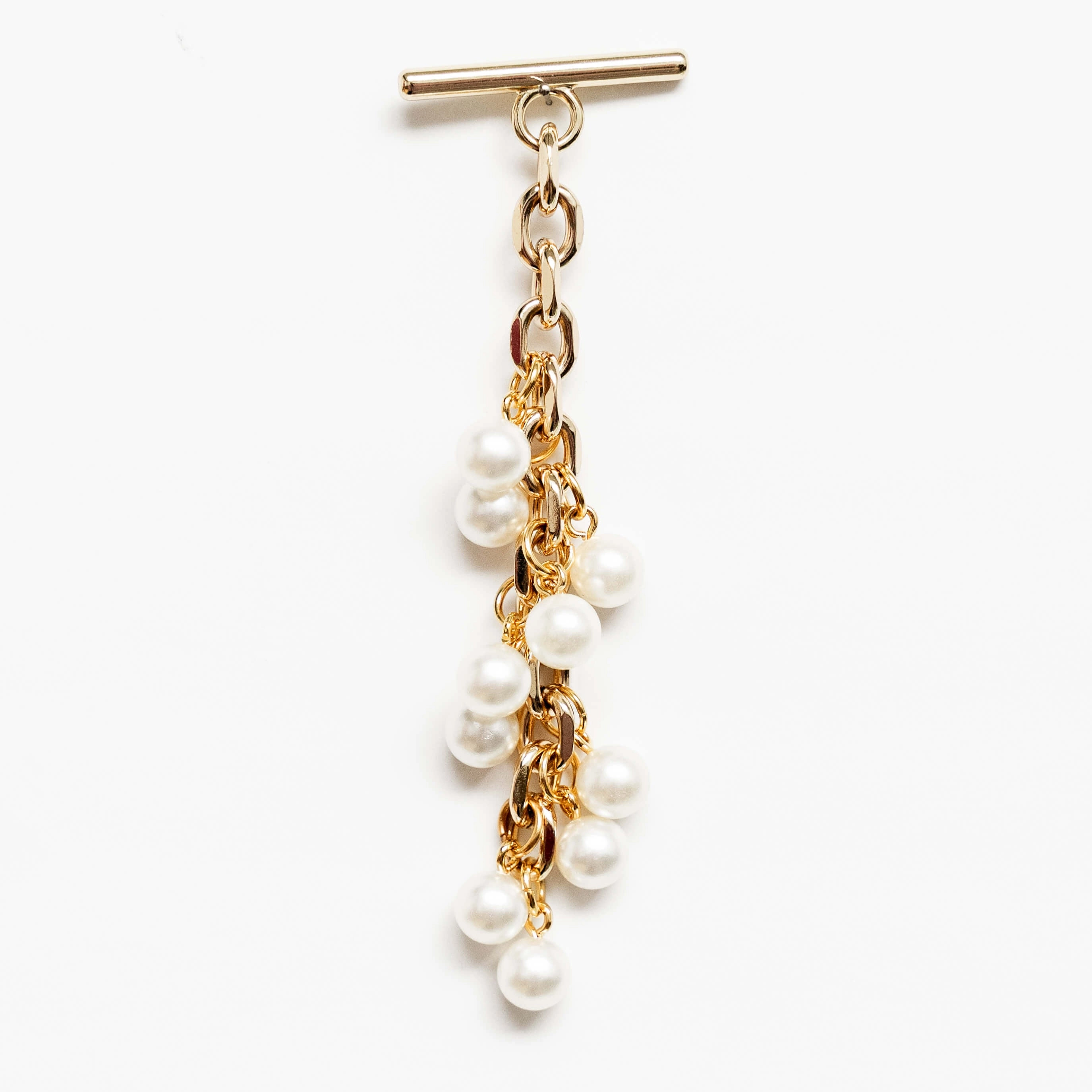 Venus Tassel | Pearl with Gold hardware