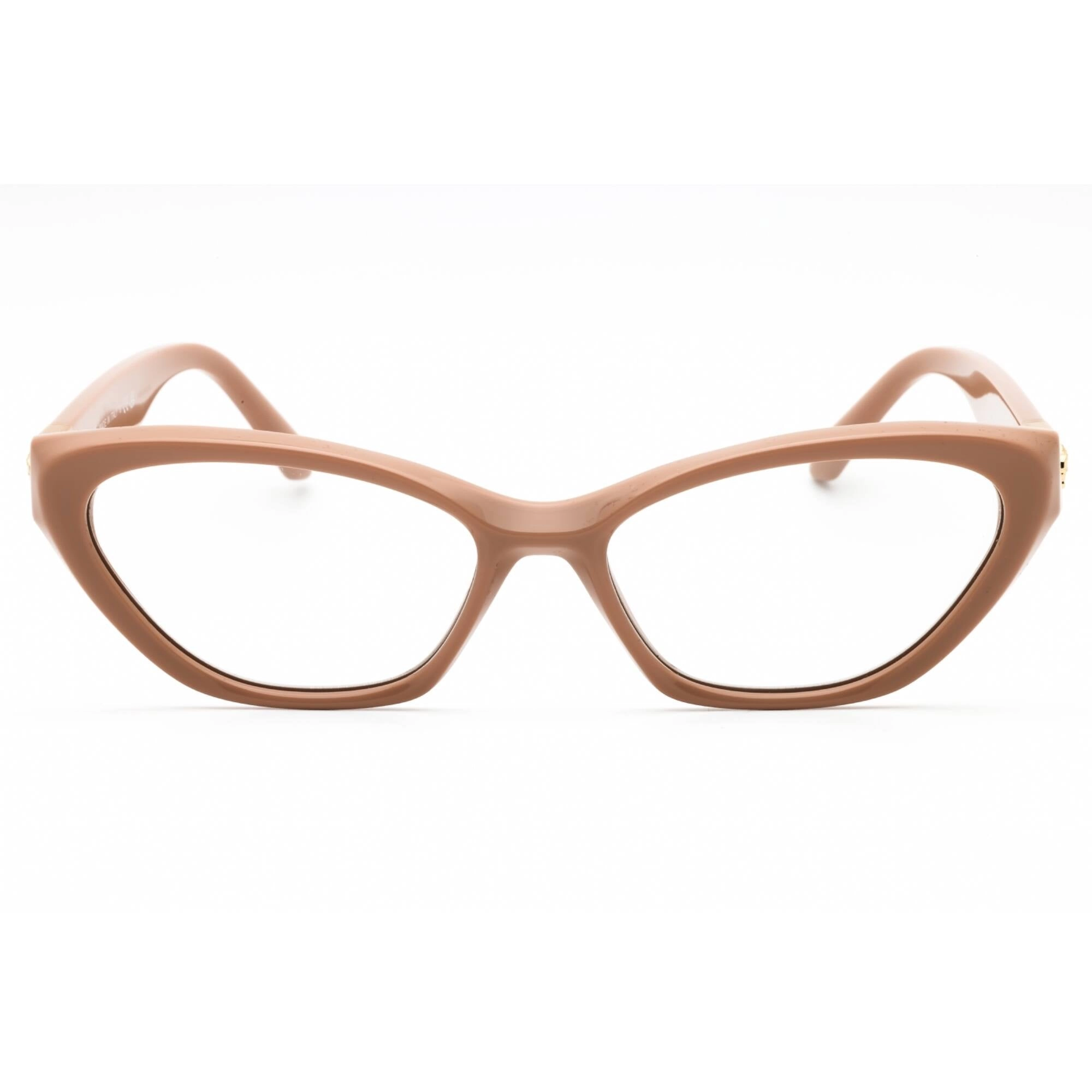 Versace Women's Eyeglasses - Camel Beige Plastic Full Rim Cat Eye Frame | 0VE3356 5468