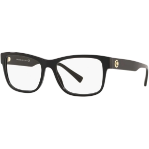 Versace Women's Eyeglasses - Full Rim Black Plastic Rectangular Frame | 0VE3266 GB1