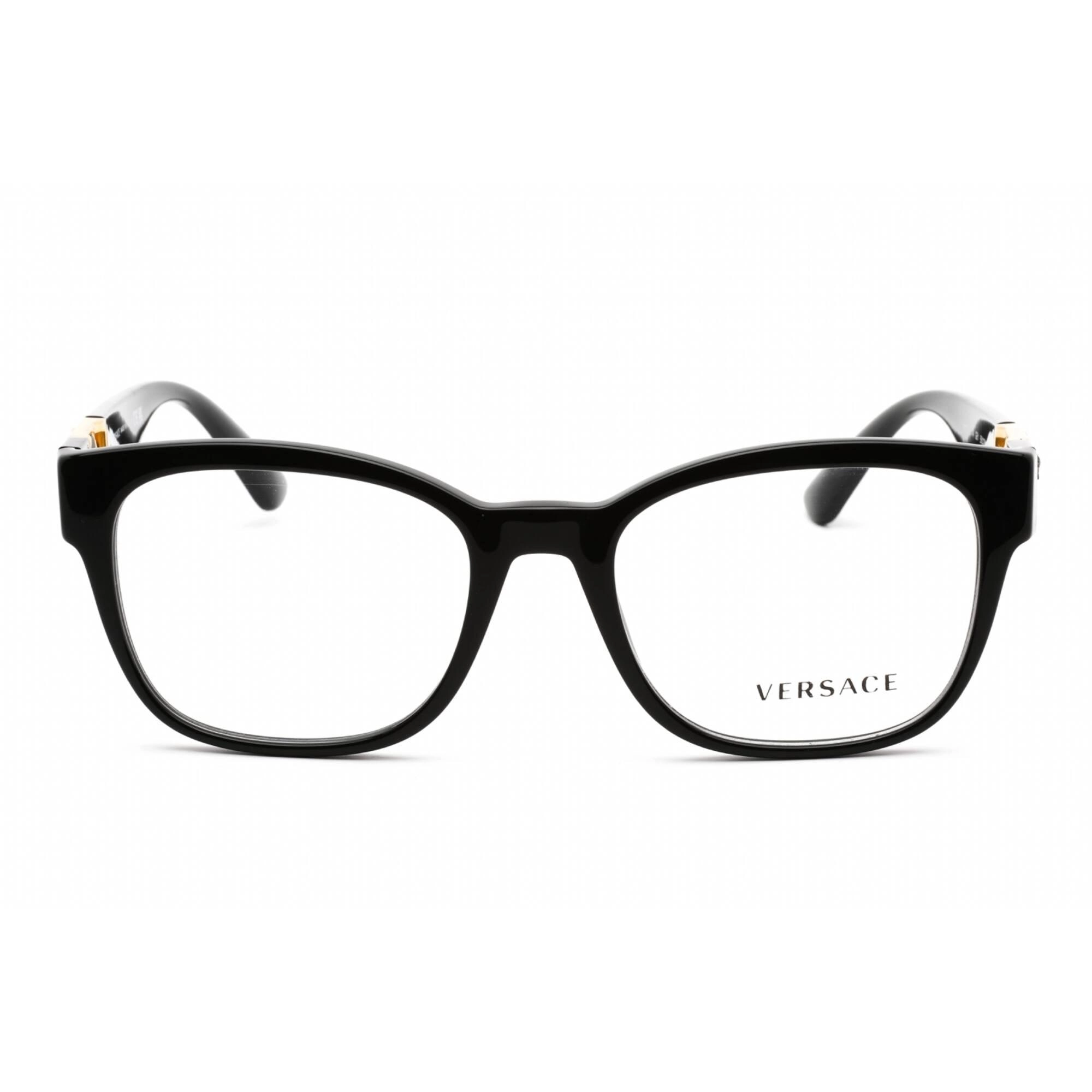 Versace Women's Eyeglasses - Full Rim Rectangular Black Plastic Frame | 0VE3314 GB1