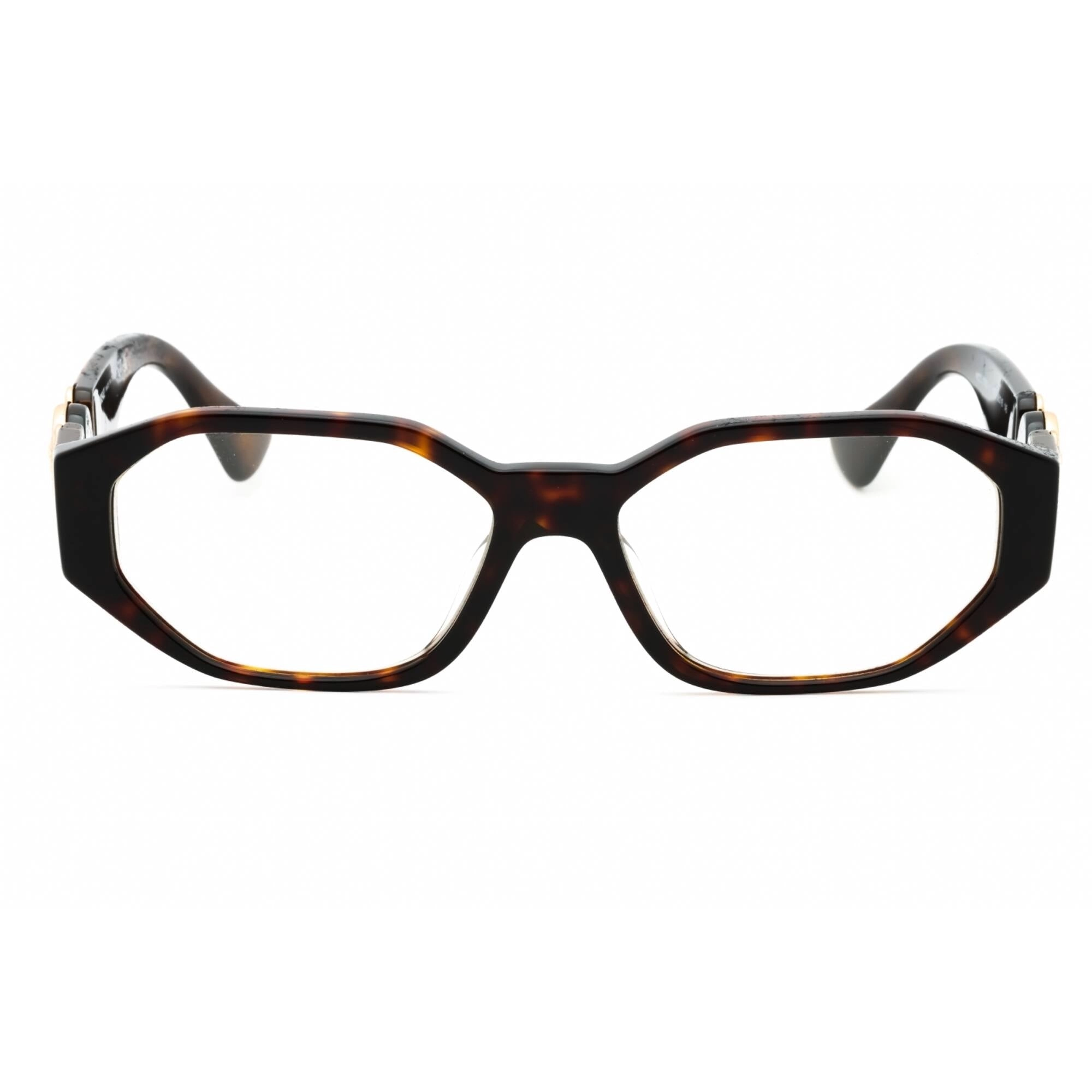Versace Women's Eyeglasses - Havana Plastic Irregular Full Rim Frame | 0VE3320U 108