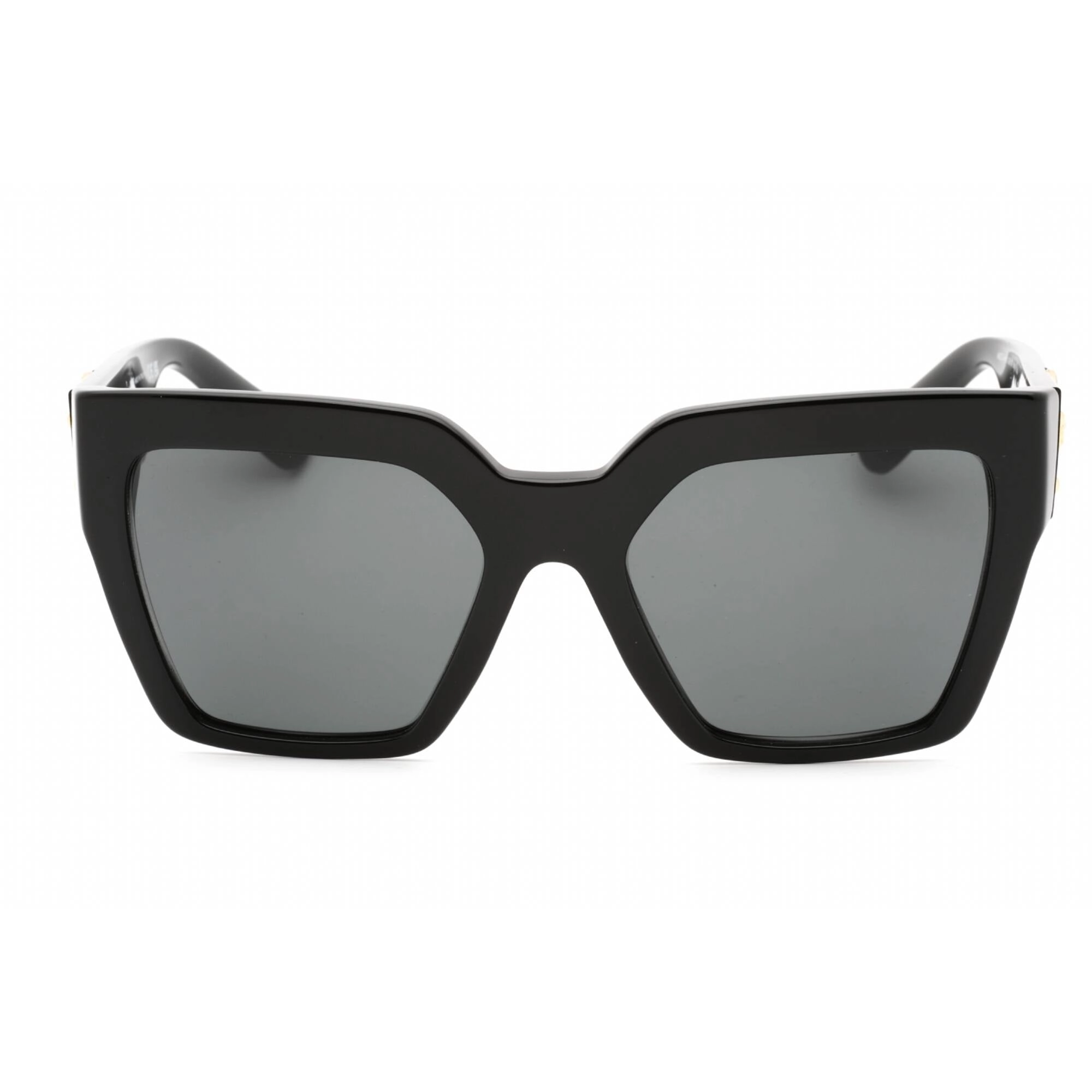 Versace Women's Sunglasses - Black Square Shape Frame Dark Grey Lens | 0VE4458 GB1/87