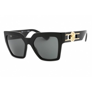 Versace Women's Sunglasses - Black Square Shape Frame Dark Grey Lens | 0VE4458 GB1/87