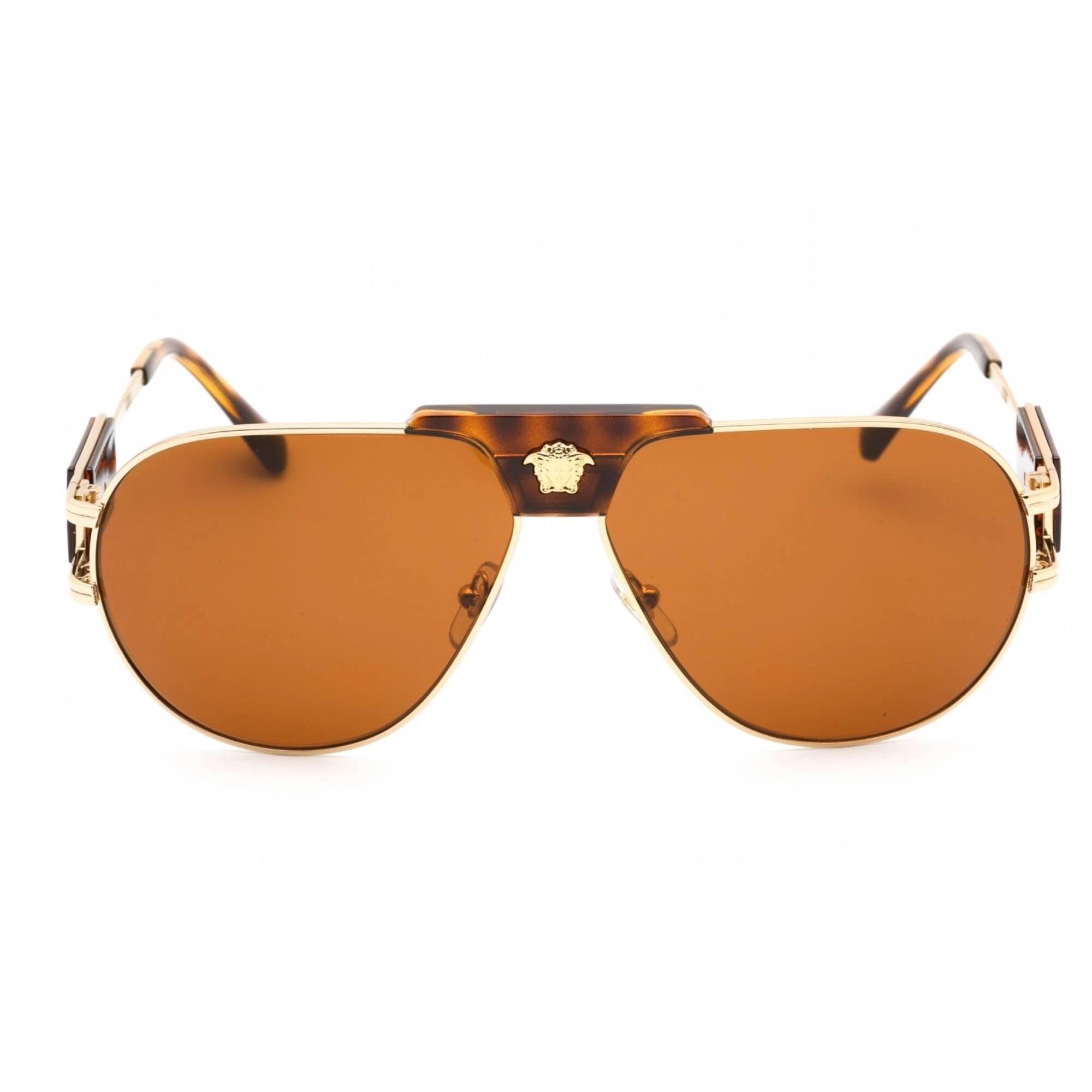 Versace Women's Sunglasses - Full Rim Gold Metal Aviator Shape Frame | 0VE2252 147073