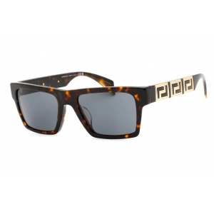 Versace Women's Sunglasses - Havana Rectangular Frame Dark Grey Lens | 0VE4445F 108/87