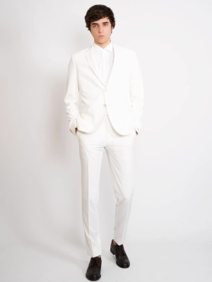 White Techno Viscose Dress