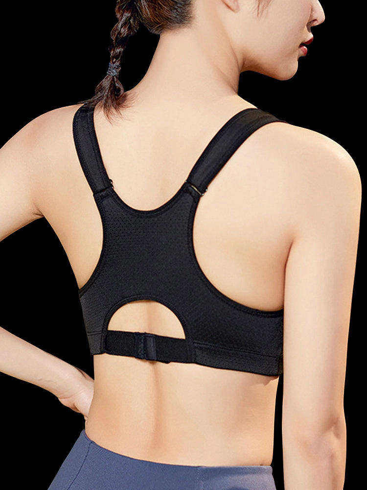 Women's Zip Front Wireless Post-Surgery Yoga Sports Bras